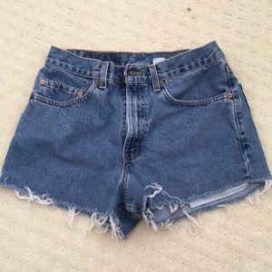 Vintage Levis cutoffs.